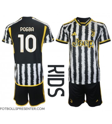 Juventus Paul Pogba #10 Hemmatröja Barn 2023-24 Kortärmad (+ korta byxor)